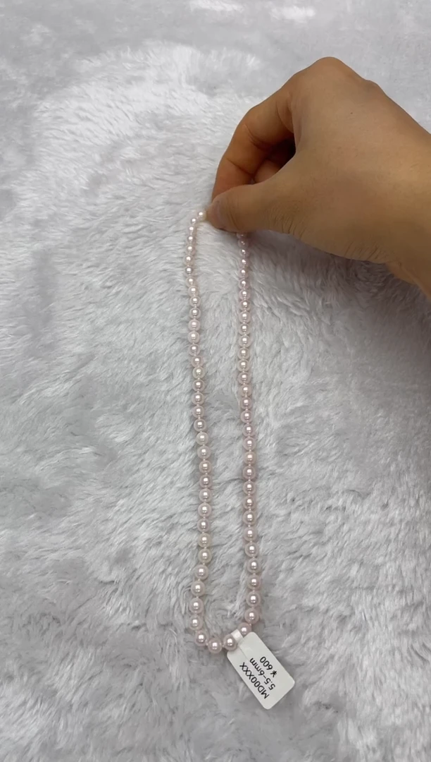 海水珍珠银S925镶嵌项链AK5.5-6mm