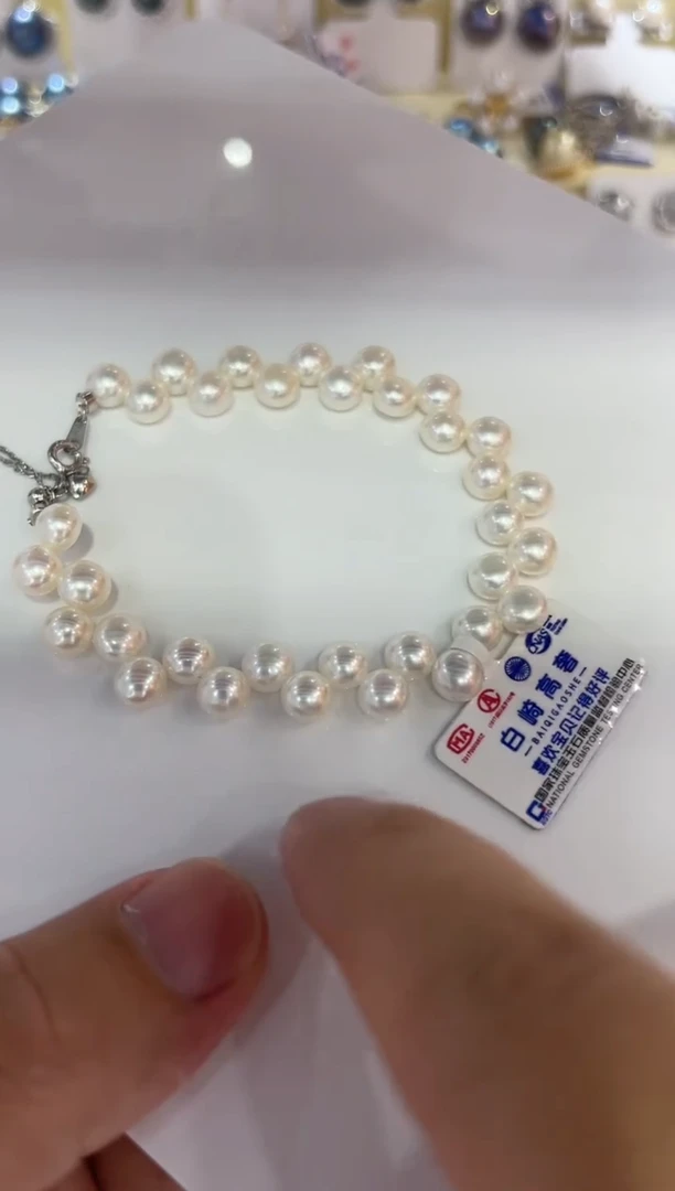 淡水珍珠手链银S925镶嵌清货