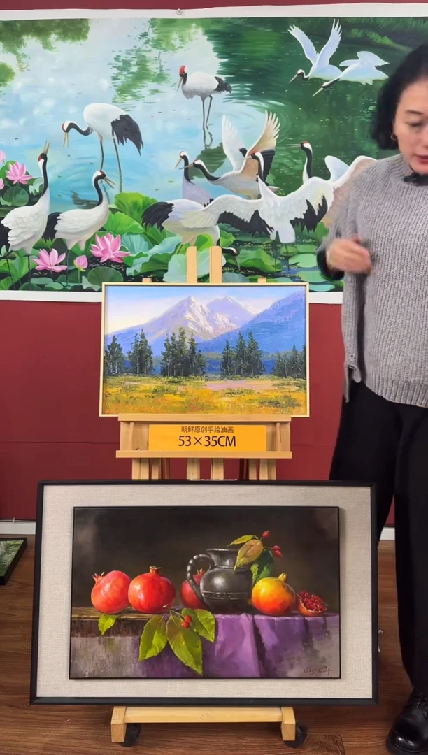 油画【69号】约53*35cm丨朝鲜原创纯手绘孤品油画丨顺丰包邮