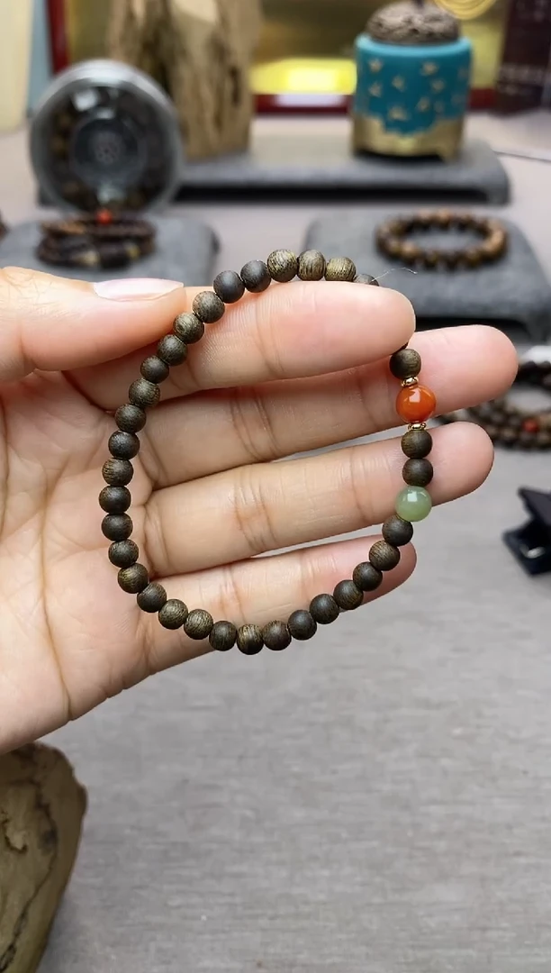 【闪购商品】沉香手串芽庄白棋楠04单圈＋配饰