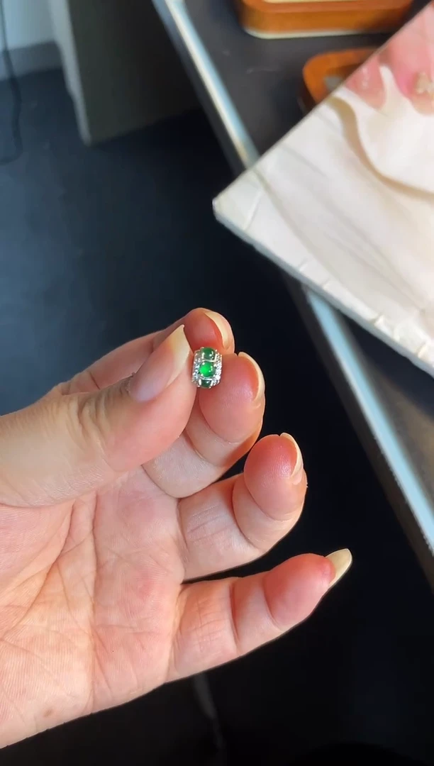 吊坠(不含链)银S925镶嵌翡翠1