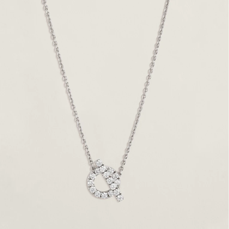 18K金钻石猪鼻子项链 CZ (定制品质48小时鉴赏期)