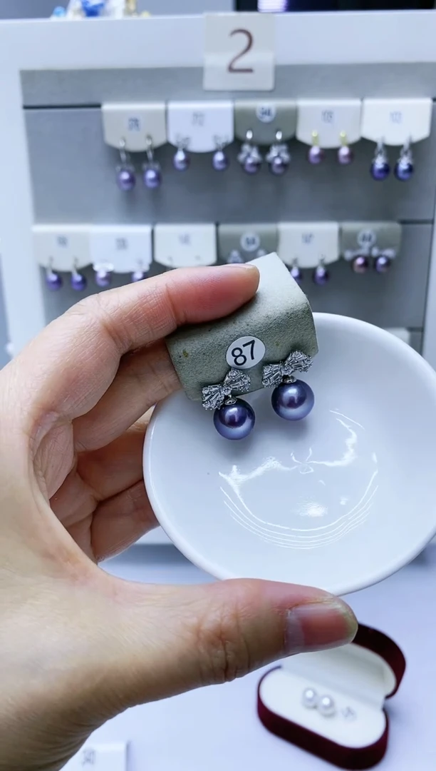 【闪购商品】淡水珍珠耳饰银S925镶嵌87
