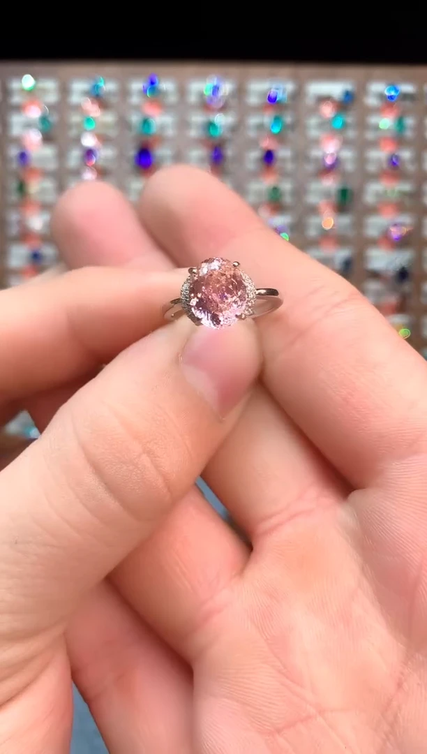 银S925镶嵌戒指碧玺.....