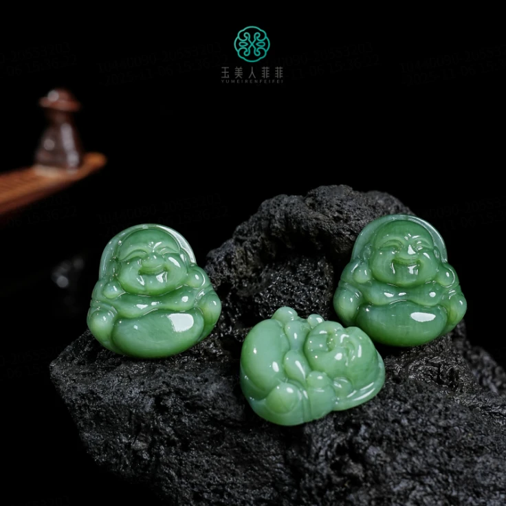 石惑珠宝%和田玉佛公吊坠约30mm%多样性发一