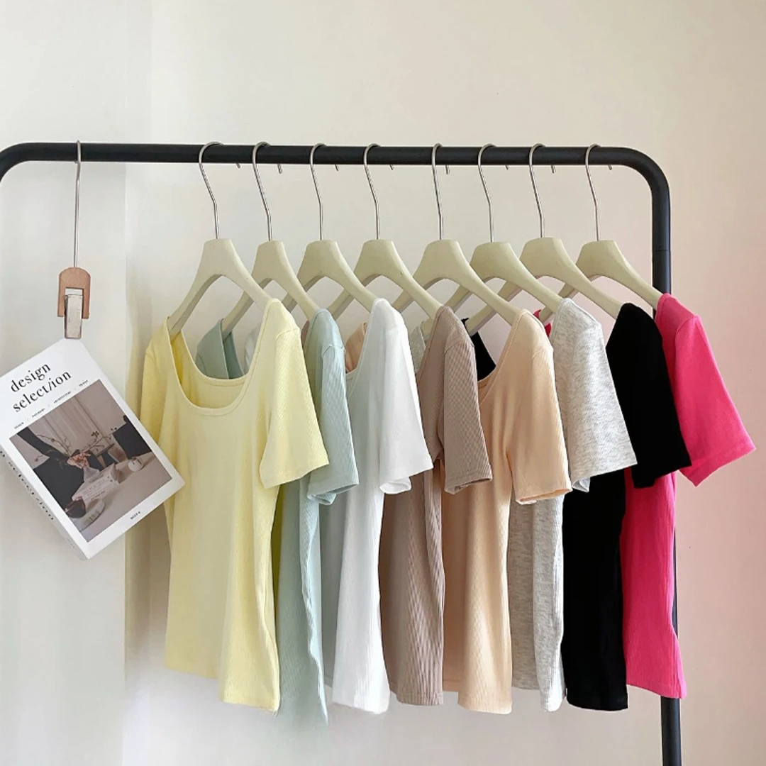 ACC时尚方领冰丝短袖 8005