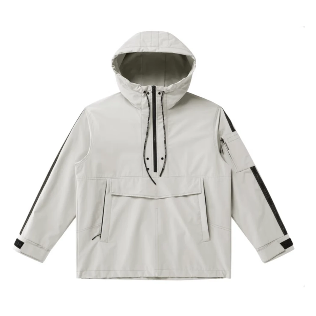 鸟新款三防带帽冲锋衣夹克机能风工装登山套头外套