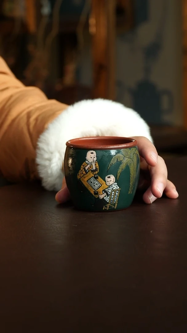 茶杯紫砂28号 棋杯 宜兴紫砂原矿作品