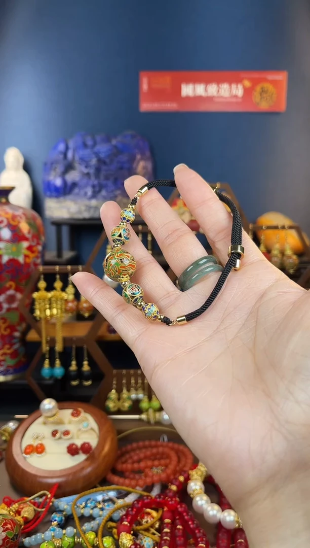 ，绿色福建大漆手串