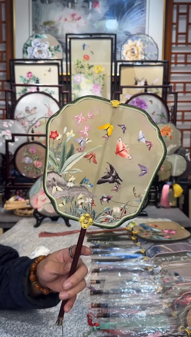 扇子纯手工苏绣团扇