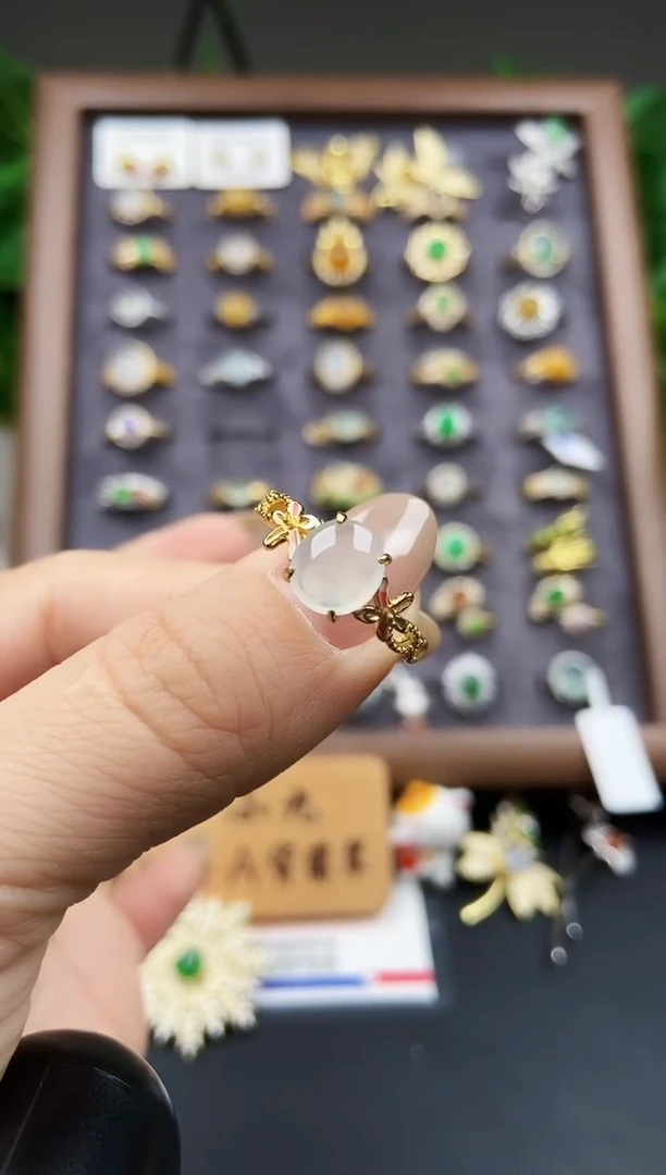 银S925镶嵌戒指翡翠12
