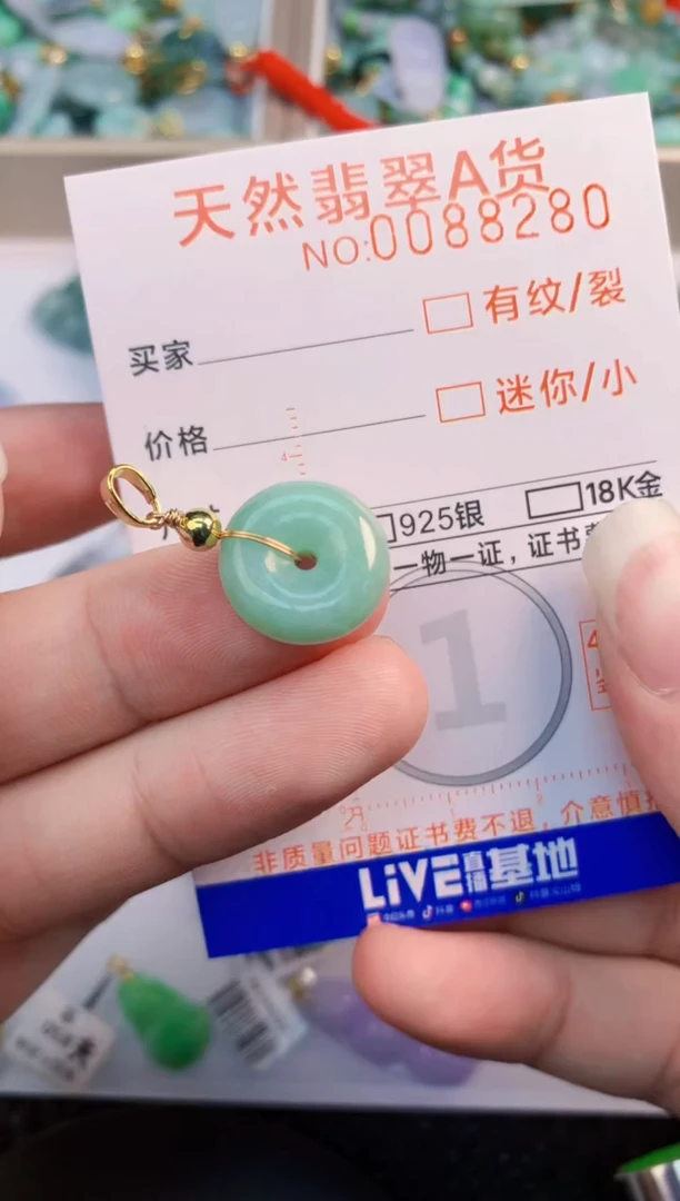 翡翠未镶嵌颈饰           1