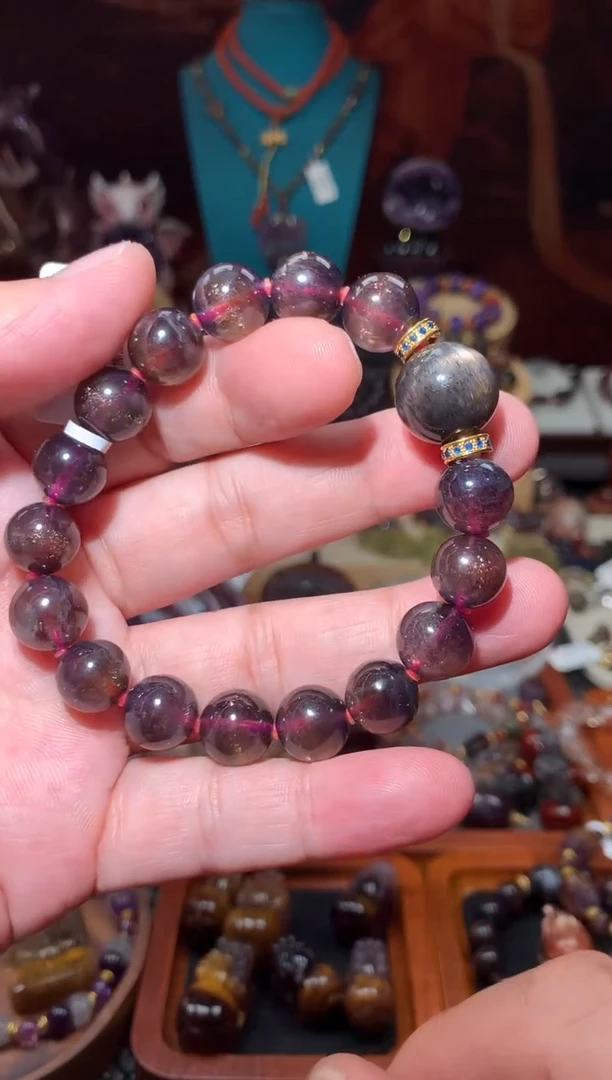 手串堇青石18K金镶嵌多样性