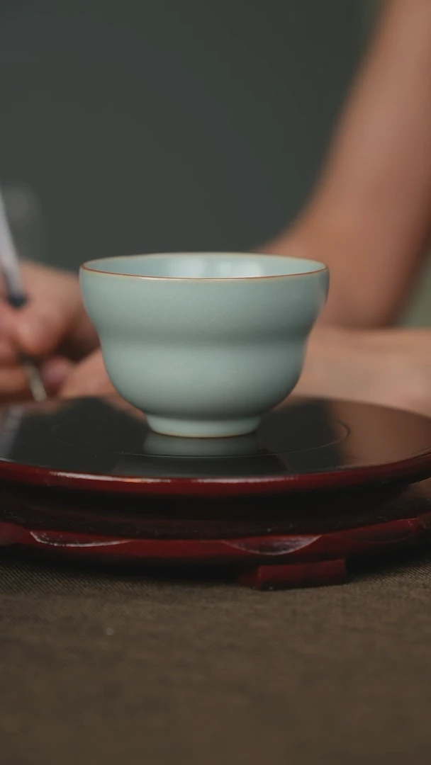 5微瑕 汝瓷 主人杯