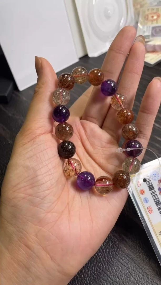 黄晶手链未镶嵌12±/x-086【黑金彩超