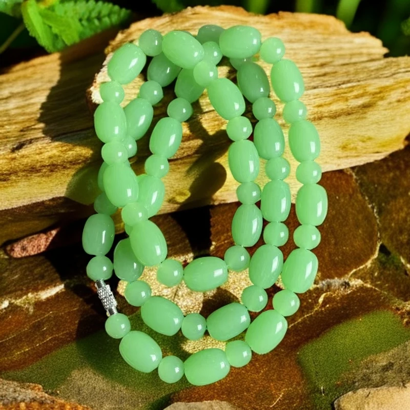 精品时尚绿叶玄冰项链套装丫3005