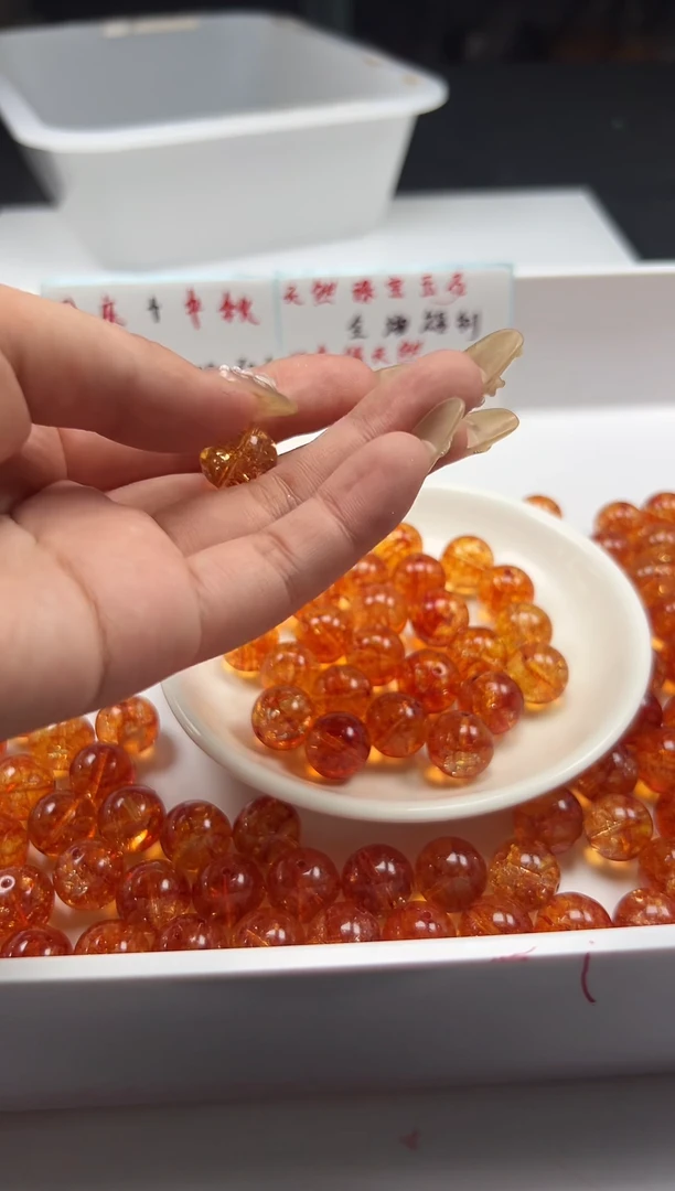 颈饰未镶嵌水晶w1794金橙阿赛14mm*6颗