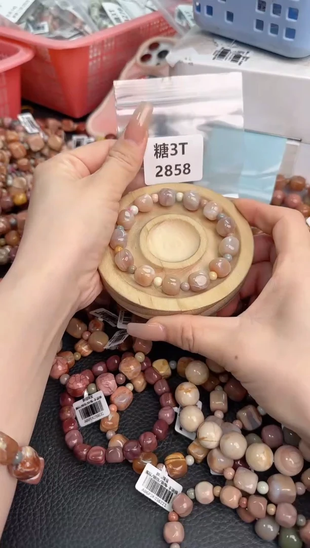 未镶嵌手链石英质玉锅****饼3T2858