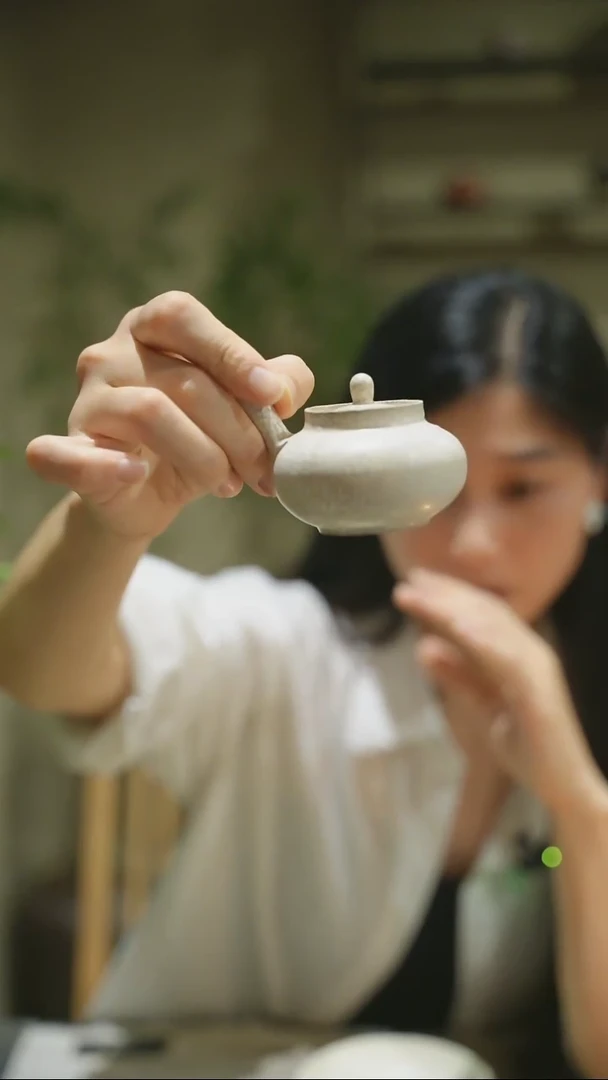 玻璃慧心原创素心侧把壶580