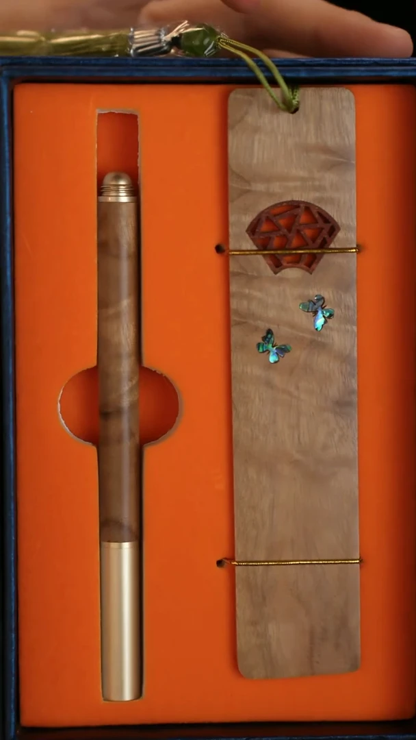 金丝楠手串/手链金丝楠木书签+笔