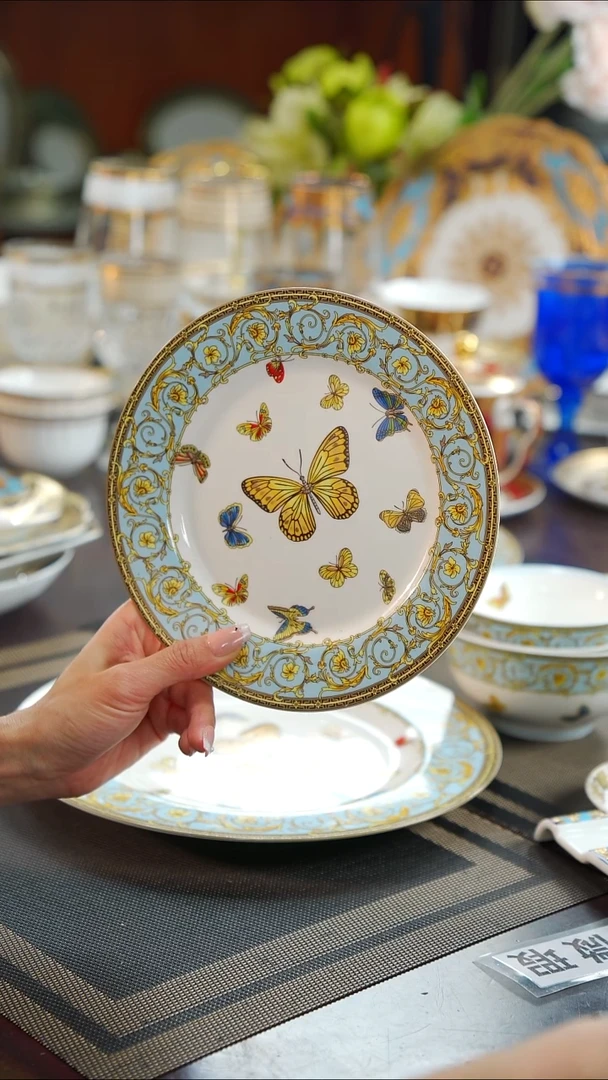 瓷片7.5英寸平盘  2个