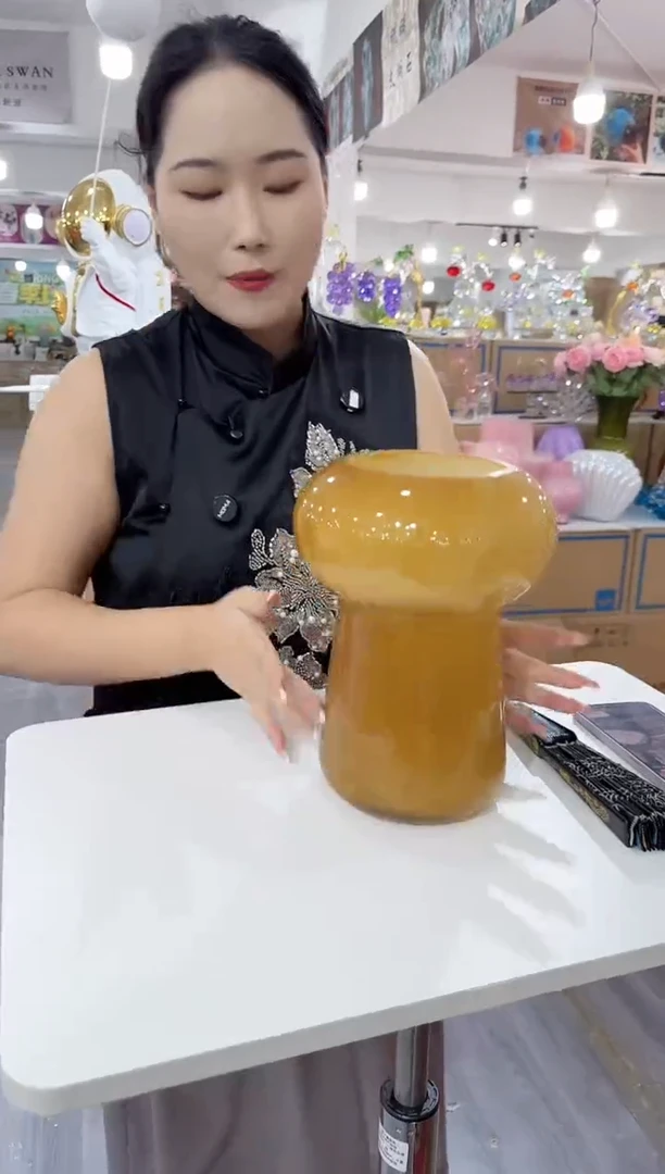 玻璃迪之喜花瓶花器晚V-4