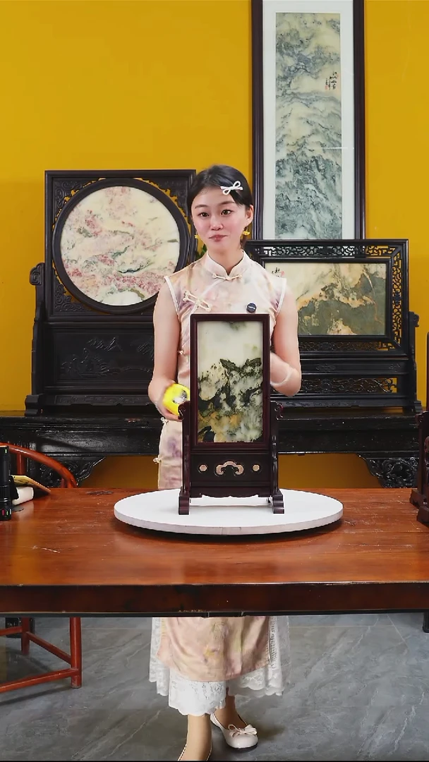 石材天然大理石画摆件