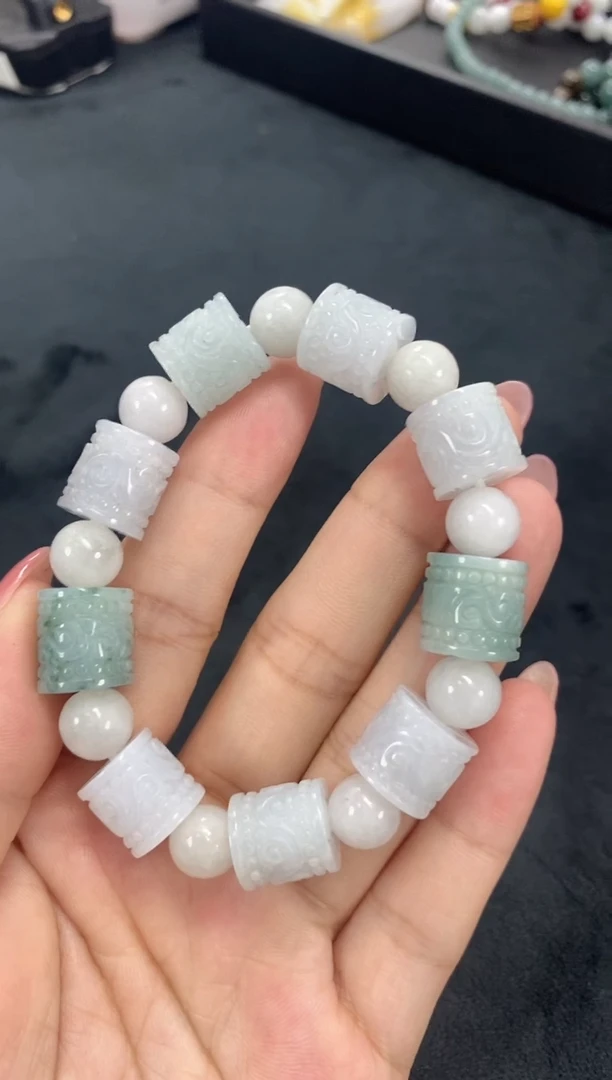 项链未镶嵌翡翠天然翡翠手串