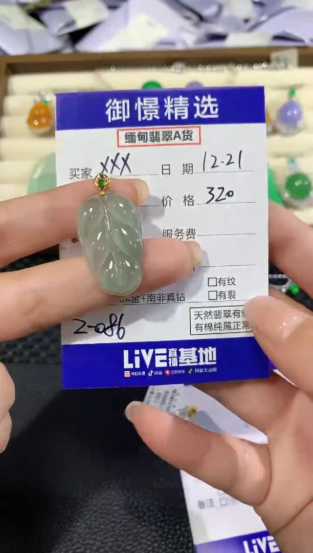 颈饰18K金镶嵌翡翠x****.23