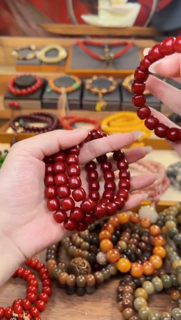 【闪购商品】菩提根/象牙果手串砂砂红老型10*11MM单圈