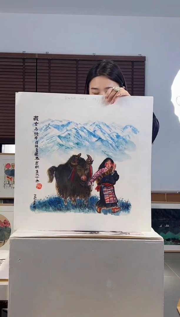 版画耿玉琨限量作品亲签盖章版画S