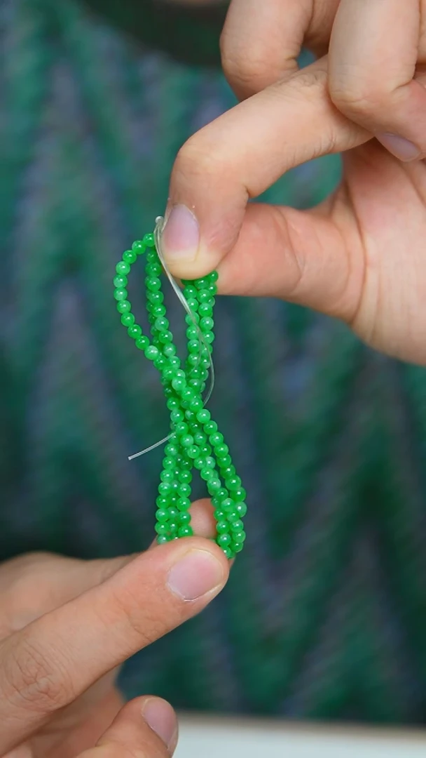 【闪购商品】翡翠颈饰未镶嵌10号-3mm珠串/G/2