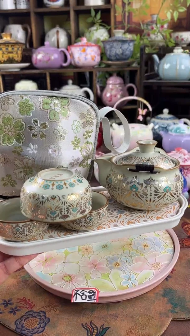 1壶3杯1个包包1个茶盘