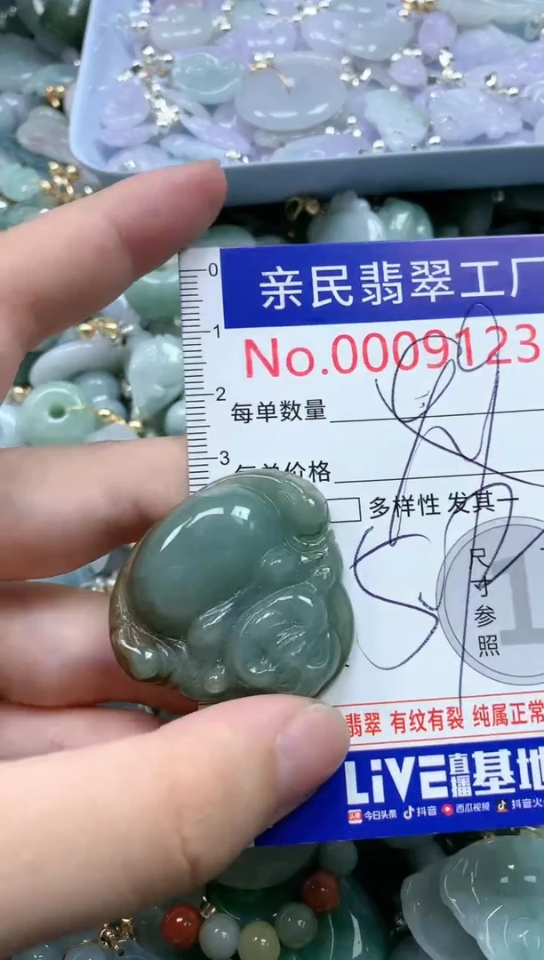 翡翠未镶嵌吊坠(不含链)9123