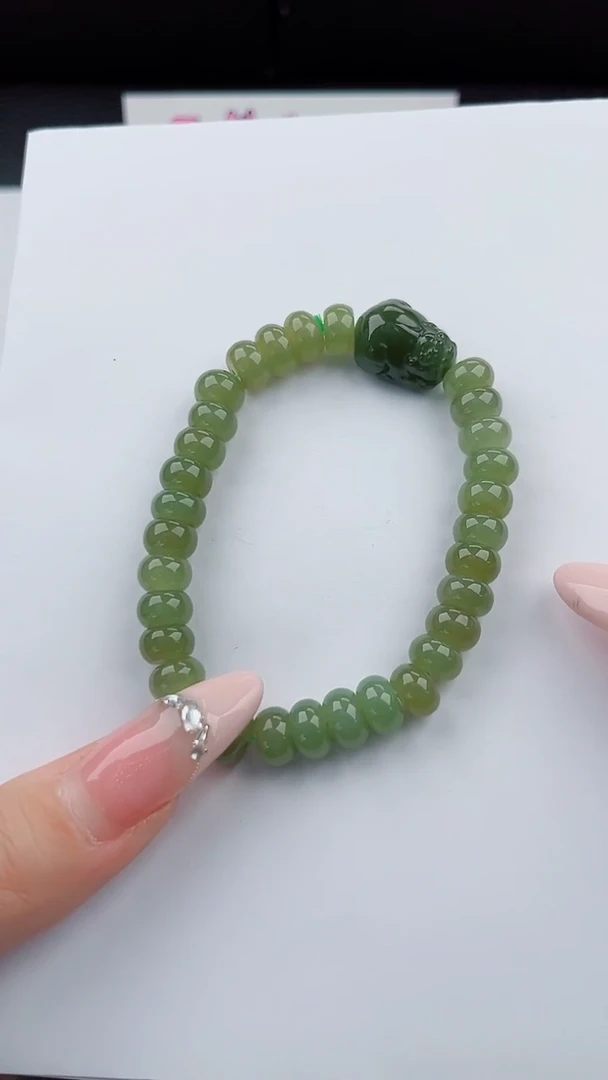 手串未镶嵌和田玉555岚钻微色差T