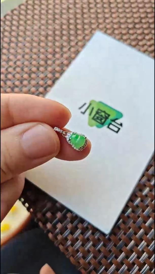 【闪购商品】翡翠颈饰银S925镶嵌翡翠颈饰S925银镶嵌