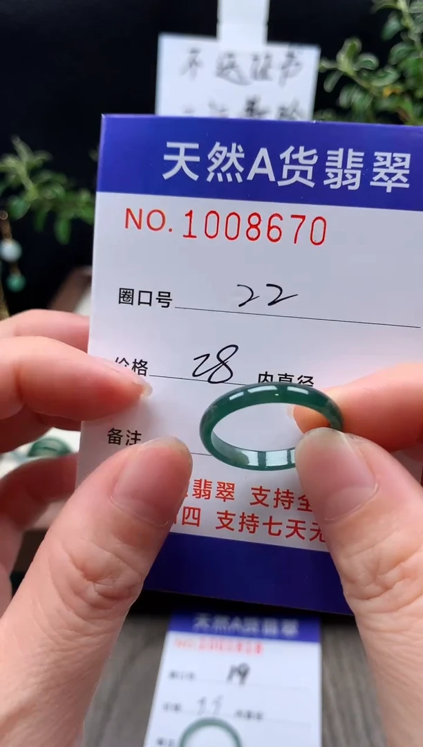 未镶嵌戒指翡翠22#