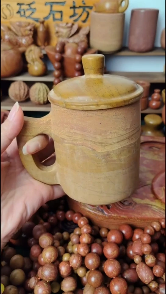 泗水砭石坊七夕专场/砭石养***姨砭石端杯