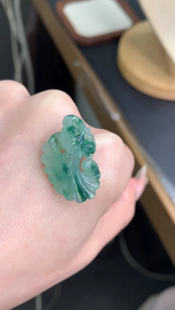未镶嵌定制翡翠银杏叶