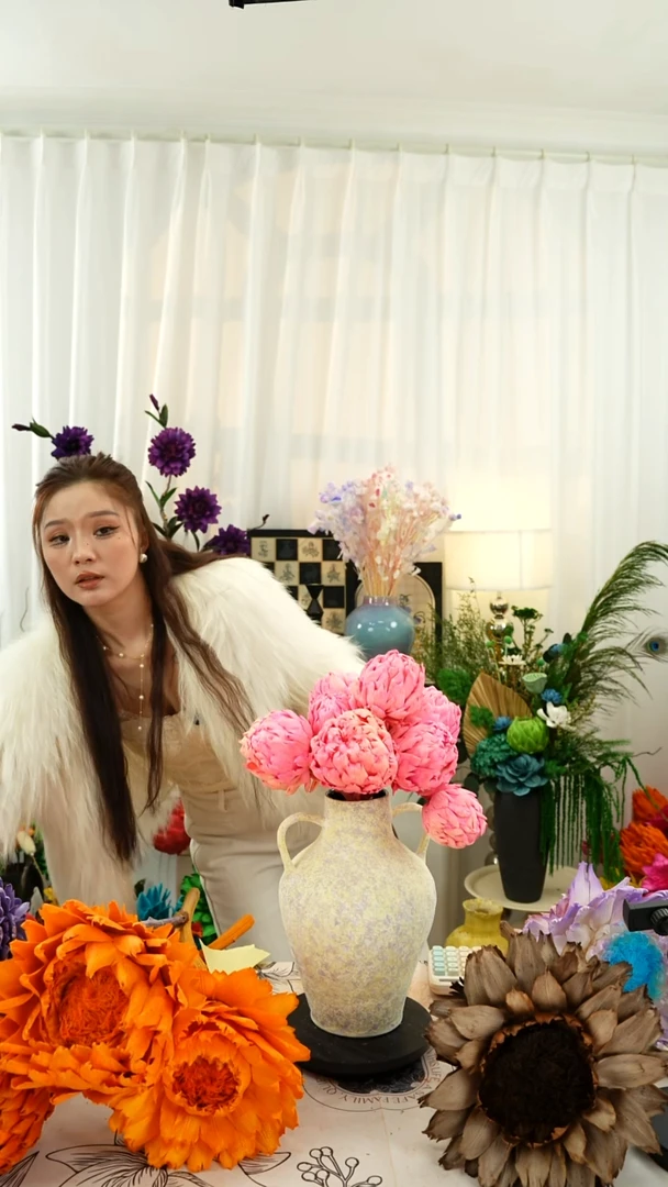 永生洋蓟 霸王花 10个头叶片有伤【甜蜜粉】A25