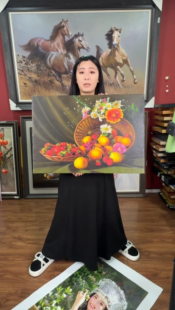 油画【48号】约50*70cm丨朝鲜原创纯手绘孤品油画丨顺丰包邮