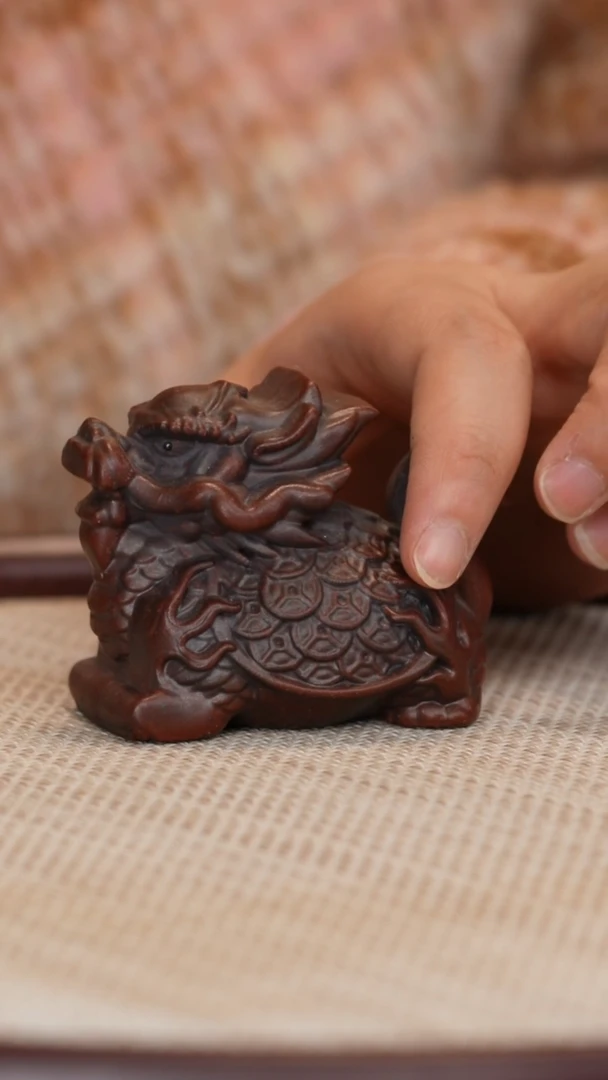 【闪购商品】紫砂茶宠古乌泥龙龟