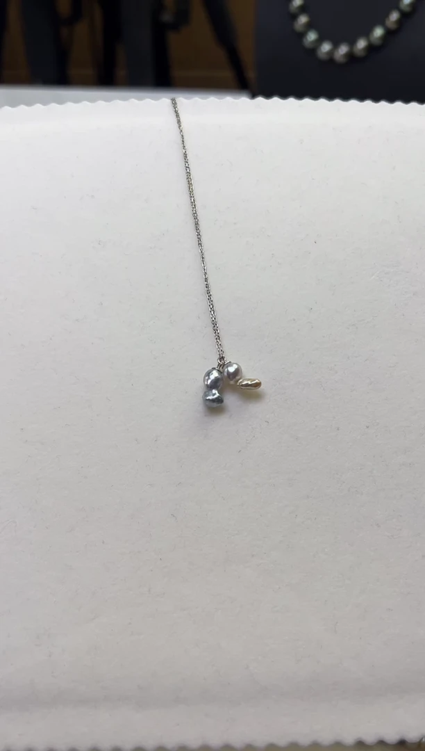 颈饰银S925镶嵌海水珍珠?*子珍珠