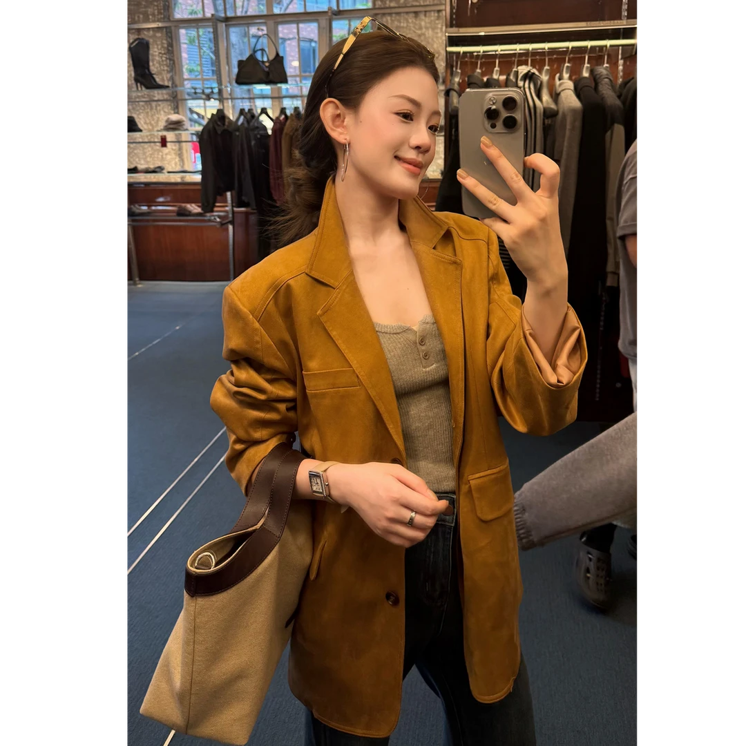 YPP!【北欧港湾】太高级了 秋冬新款复古高智感廓形气质西装外套