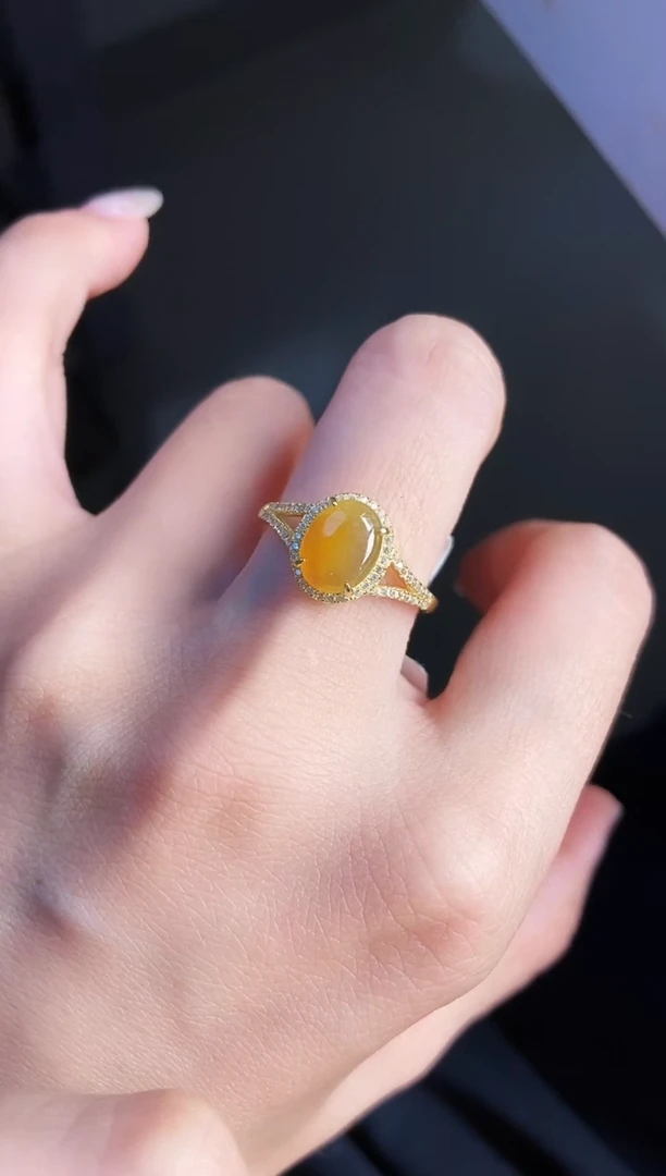 银S925镶嵌戒指翡翠12