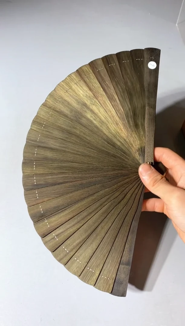 金丝楠112号18cm乌木金丝楠小叶桢楠扇子