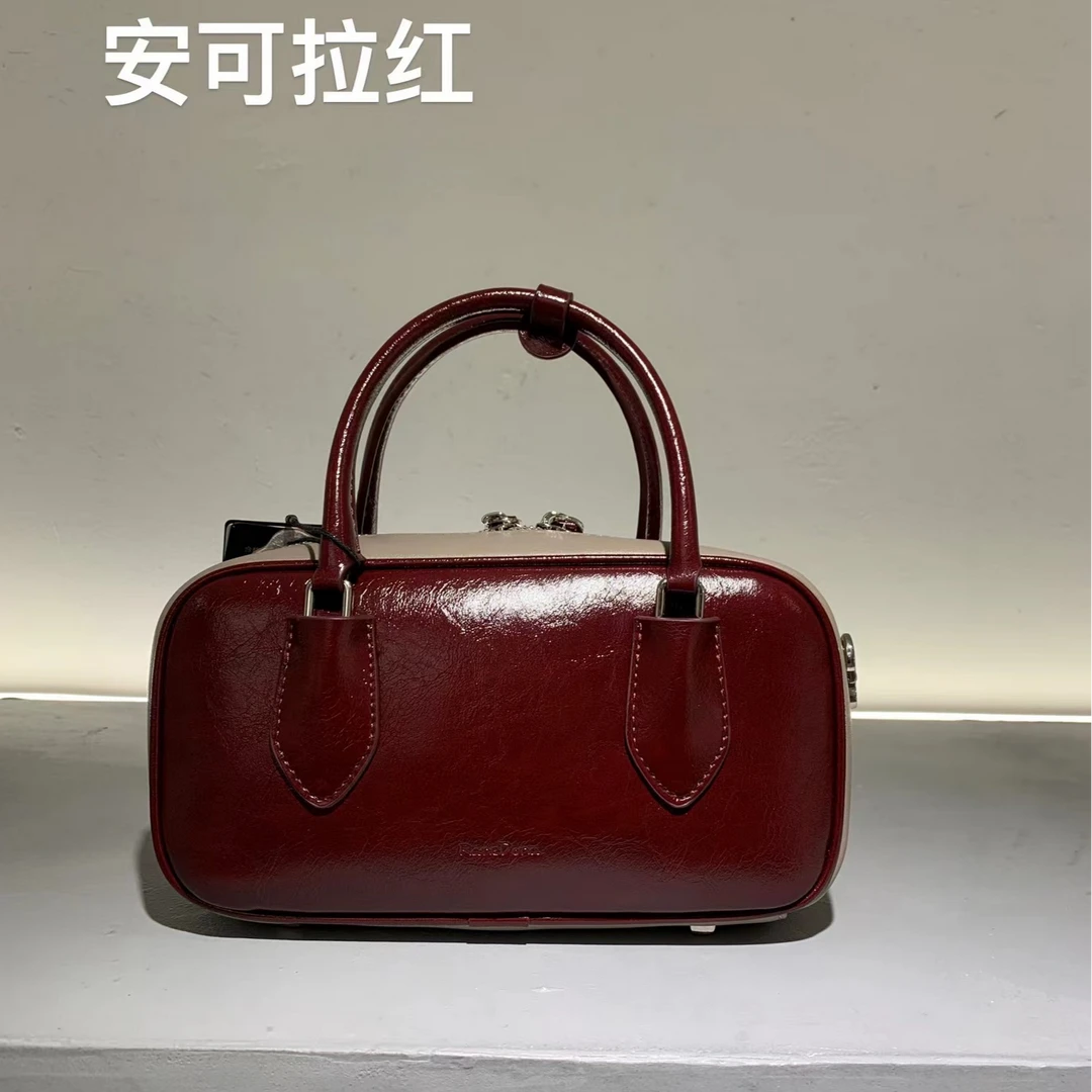 【芝麻集】SK-82307-2-安可拉红休闲百搭女士简约单肩气质女包