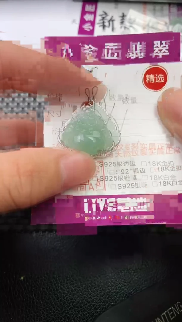 翡翠银S925镶嵌颈饰·