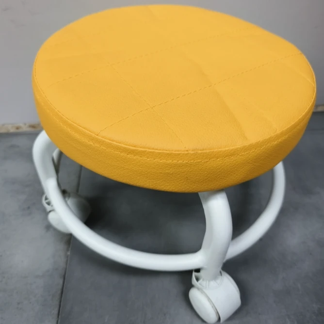 带轮小凳子矮凳网红圆凳儿童学步凳换鞋凳万向轮旋转擦地矮凳 XQ