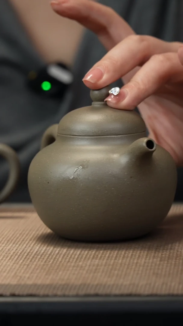 茶壶紫砂松华青段柿园210cc